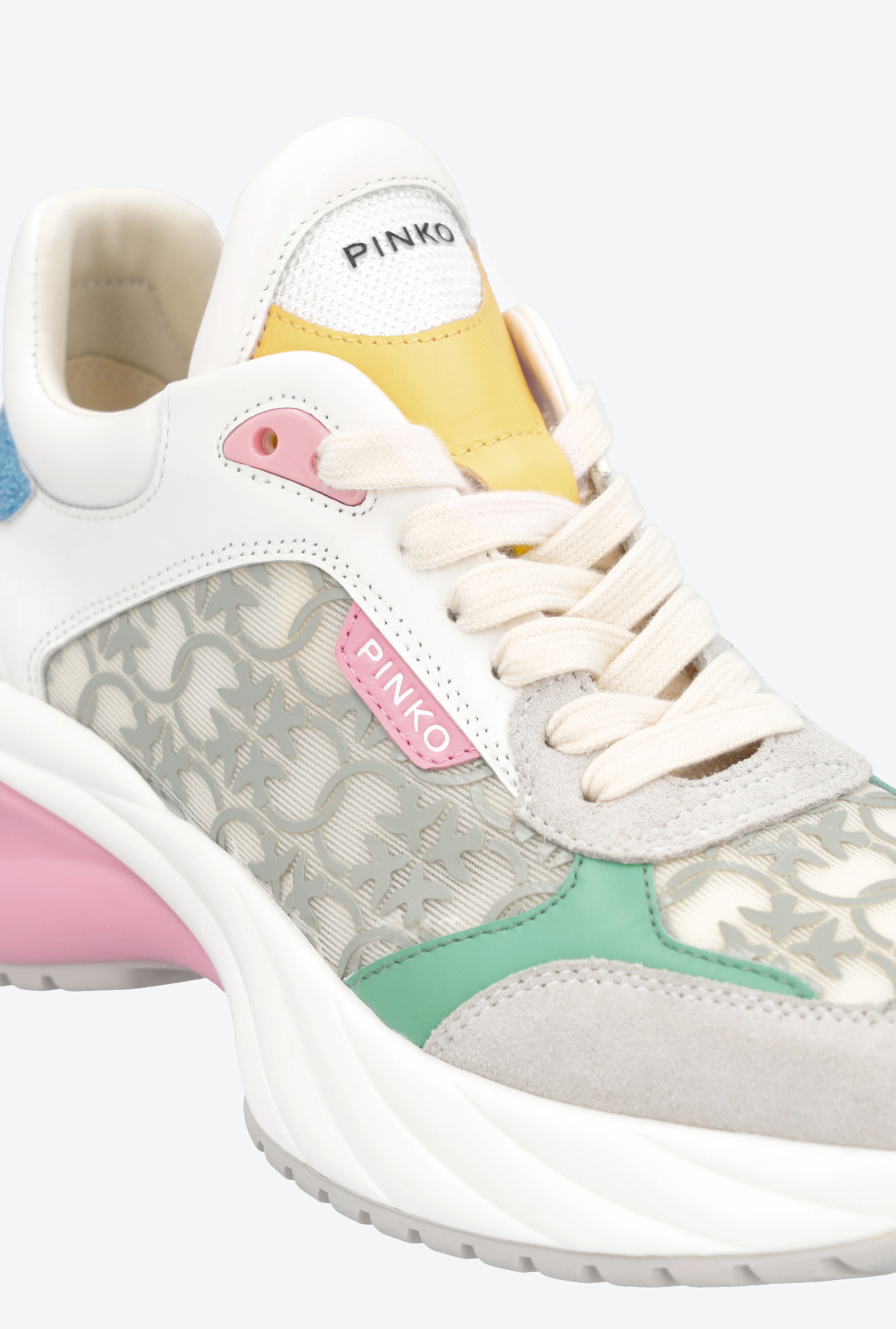 ARIEL SNEAKERS WITH LOVE BIRDS MONOGRAM MESH INSERT - 4
