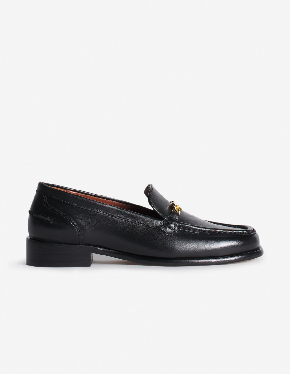 PROFILE FOX LEATHER LOAFERS - 5