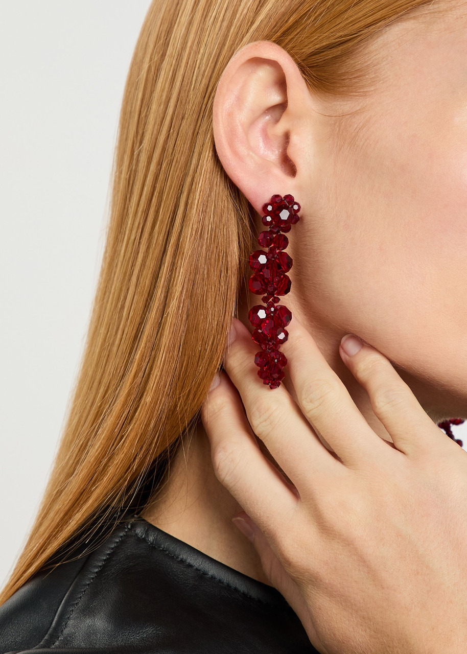 Simone Rocha Cluster Crystal-embellished Drop Earrings - 2