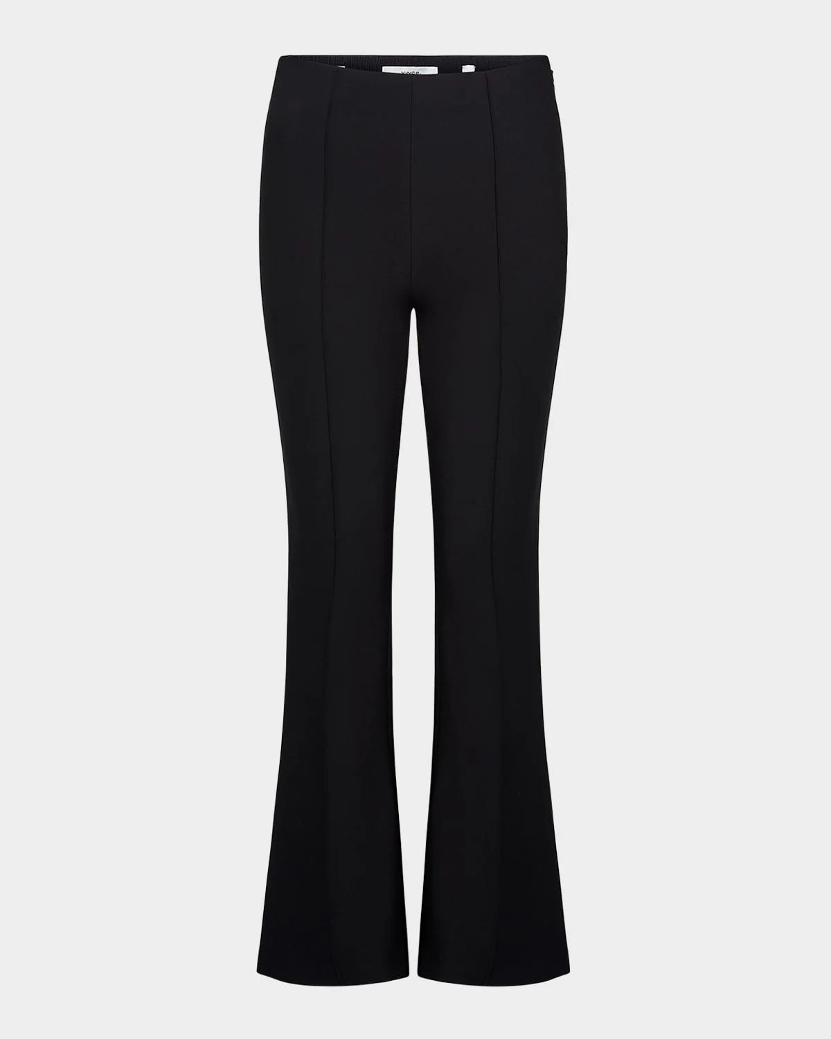 Cropped Flare-Leg Pintuck Pants - 1