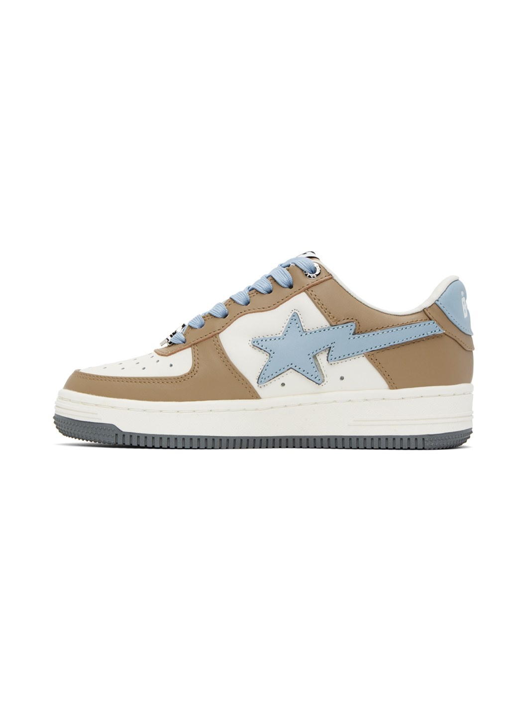 White & Beige Sta #4 Sneakers - 3