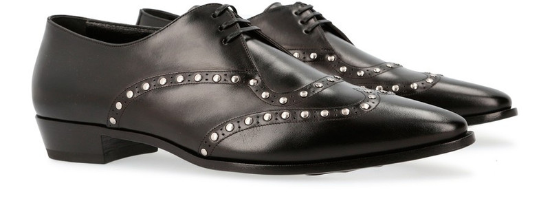 Celine Jacno Studded Derby in Shiny Calfskin 3