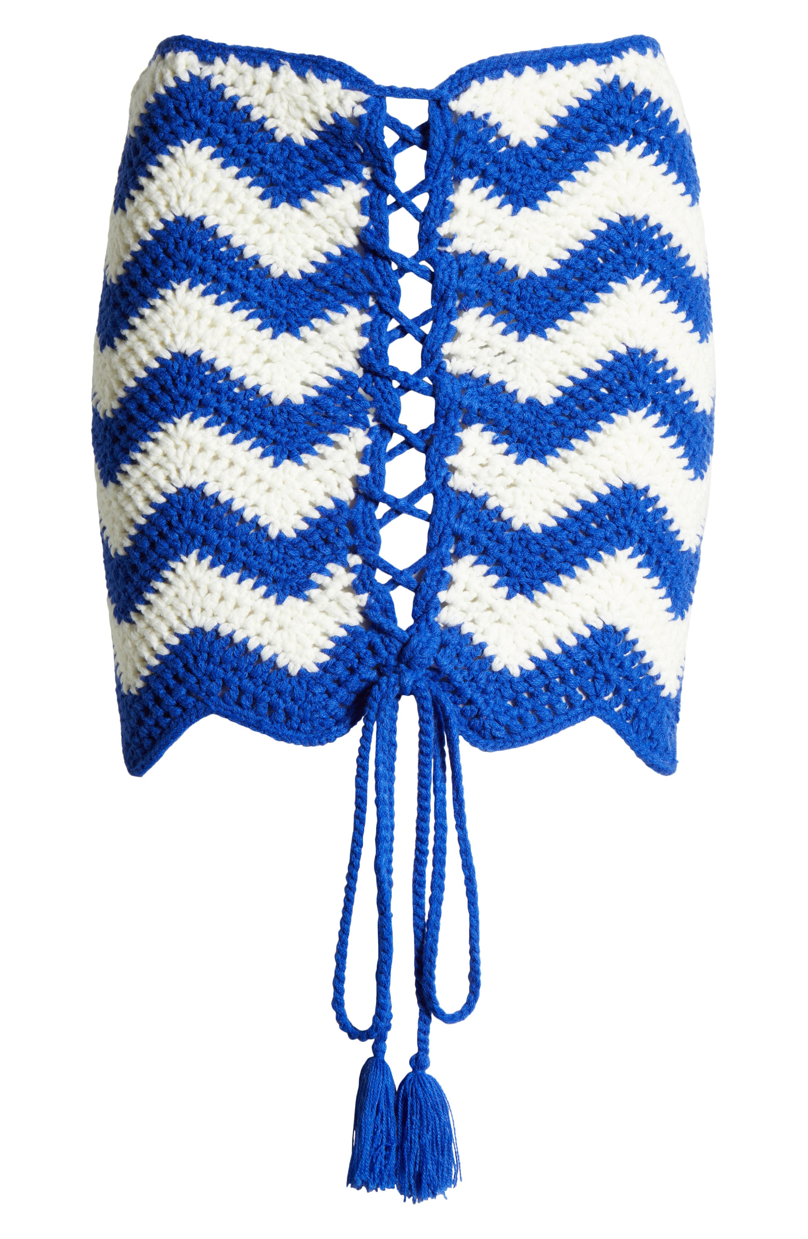 FARM Rio River Nature Cover-Up Miniskirt in Blue at Nordstrom - 5