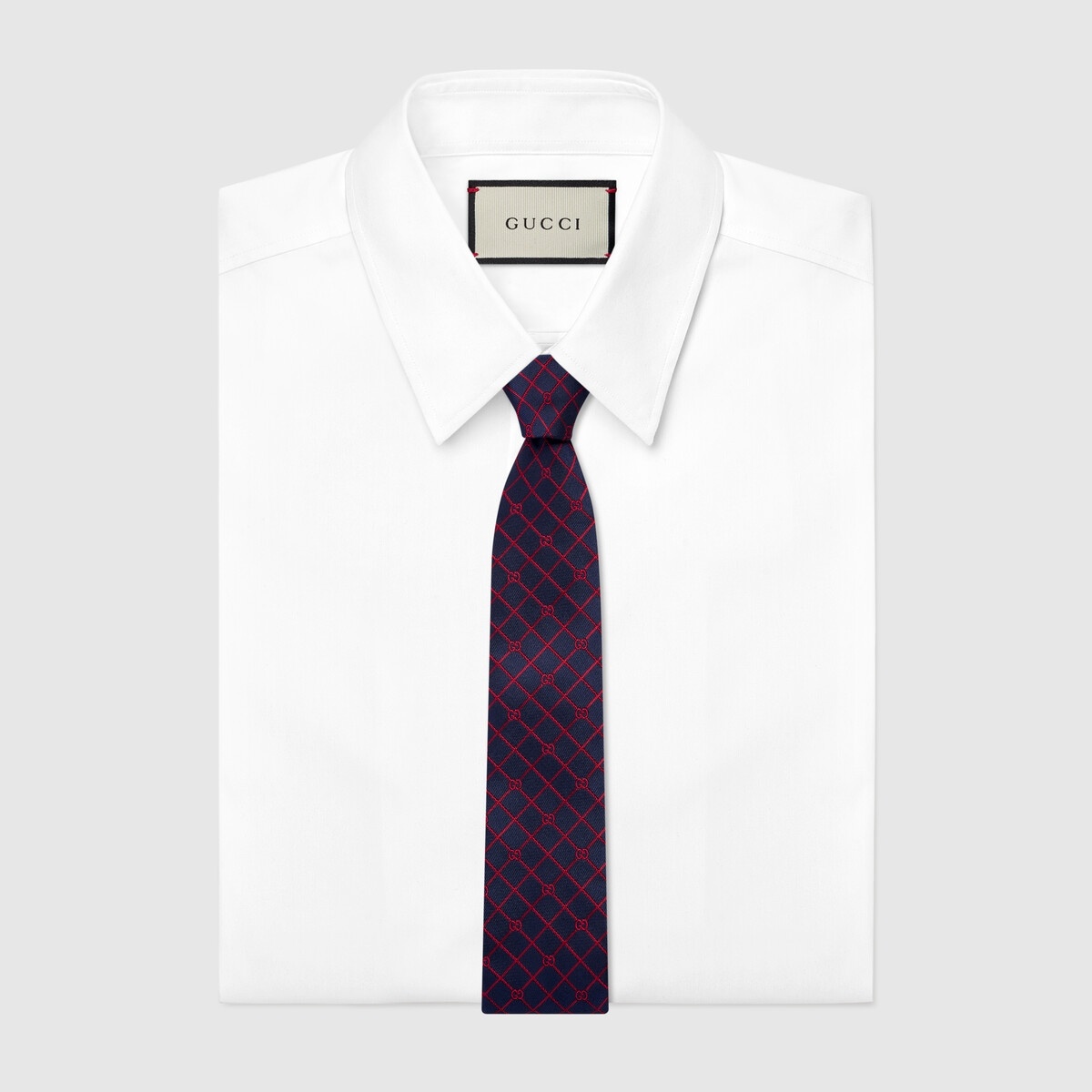 GG check silk jacquard tie - 2