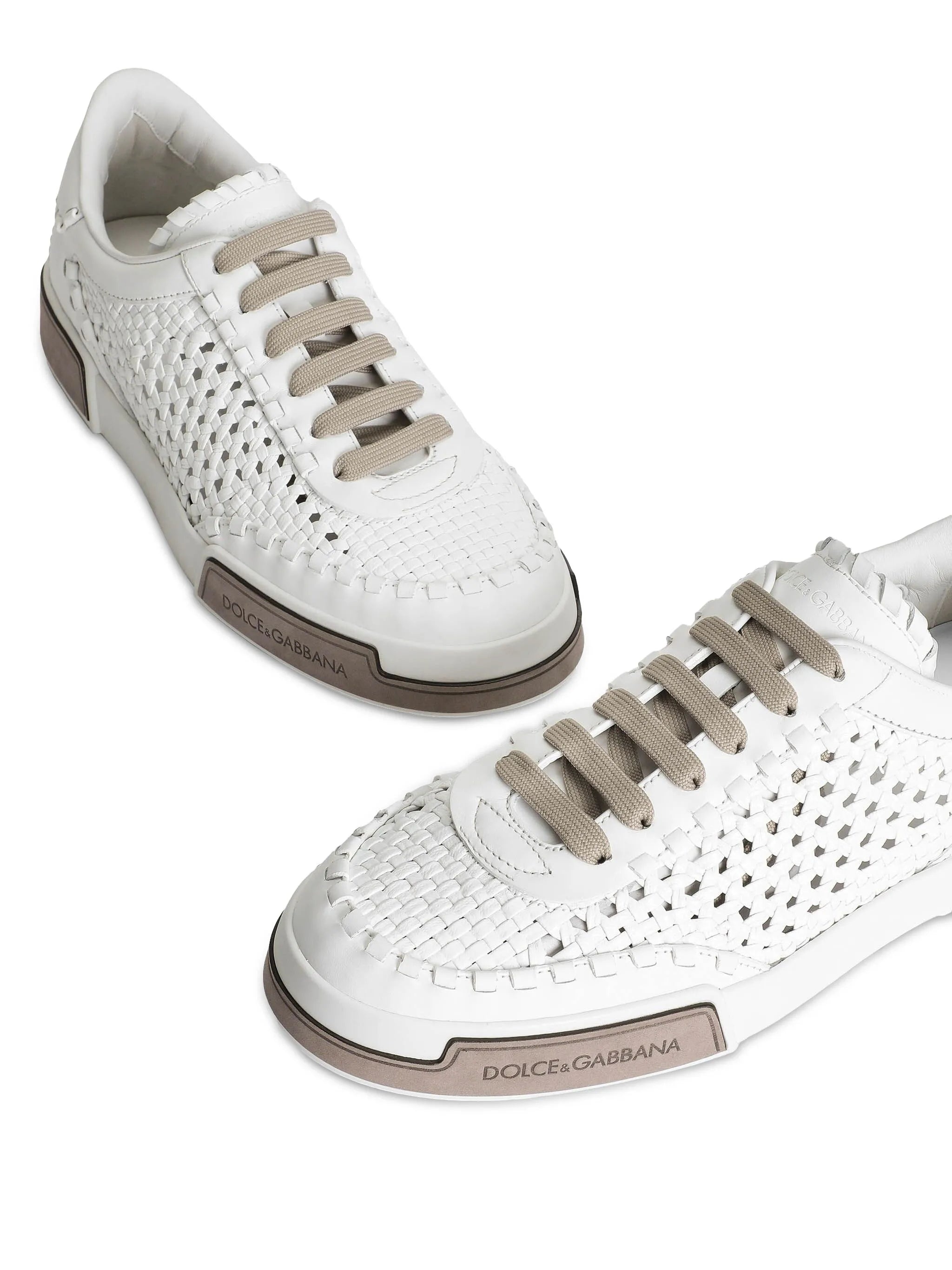 Woven Leather Sneakers - 4