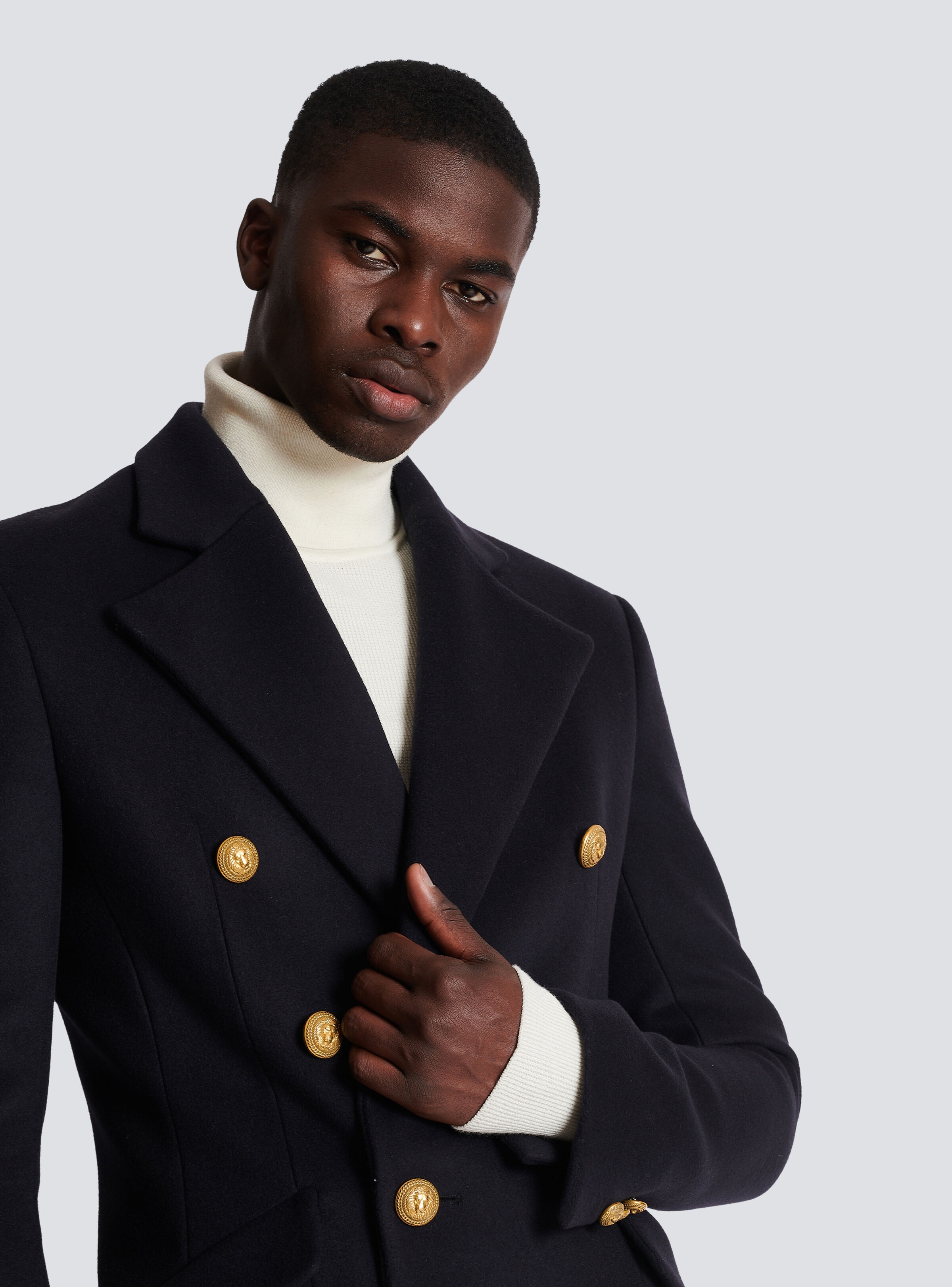 Long military-style coat - 8