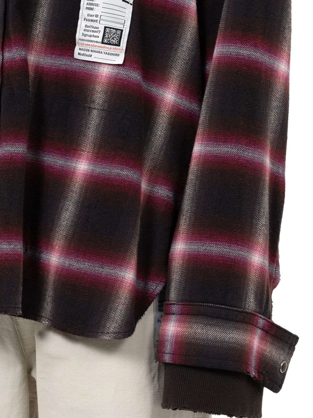 plaid button hoodie - 5
