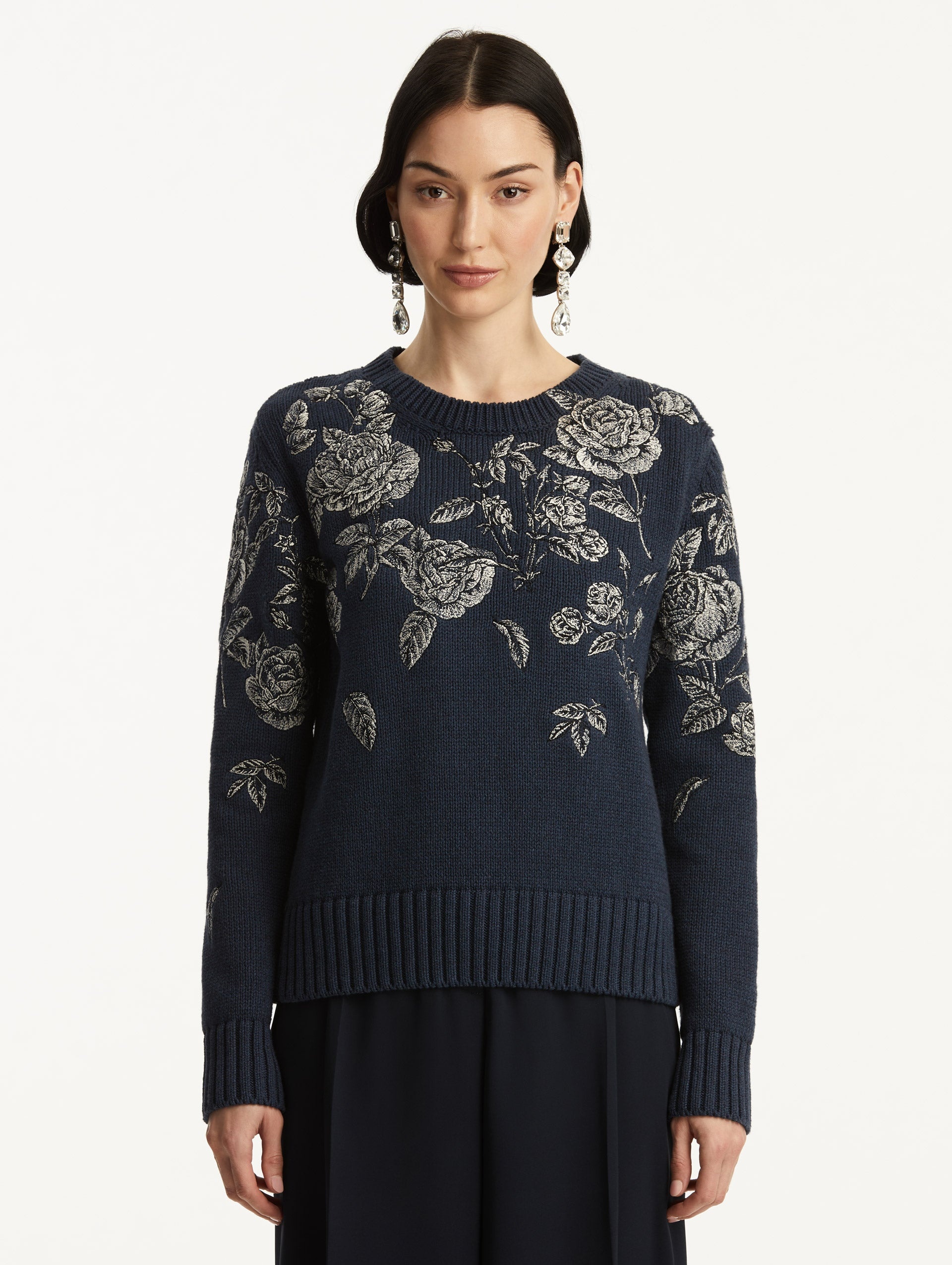 ROSE EMBROIDERED PULLOVER - 2