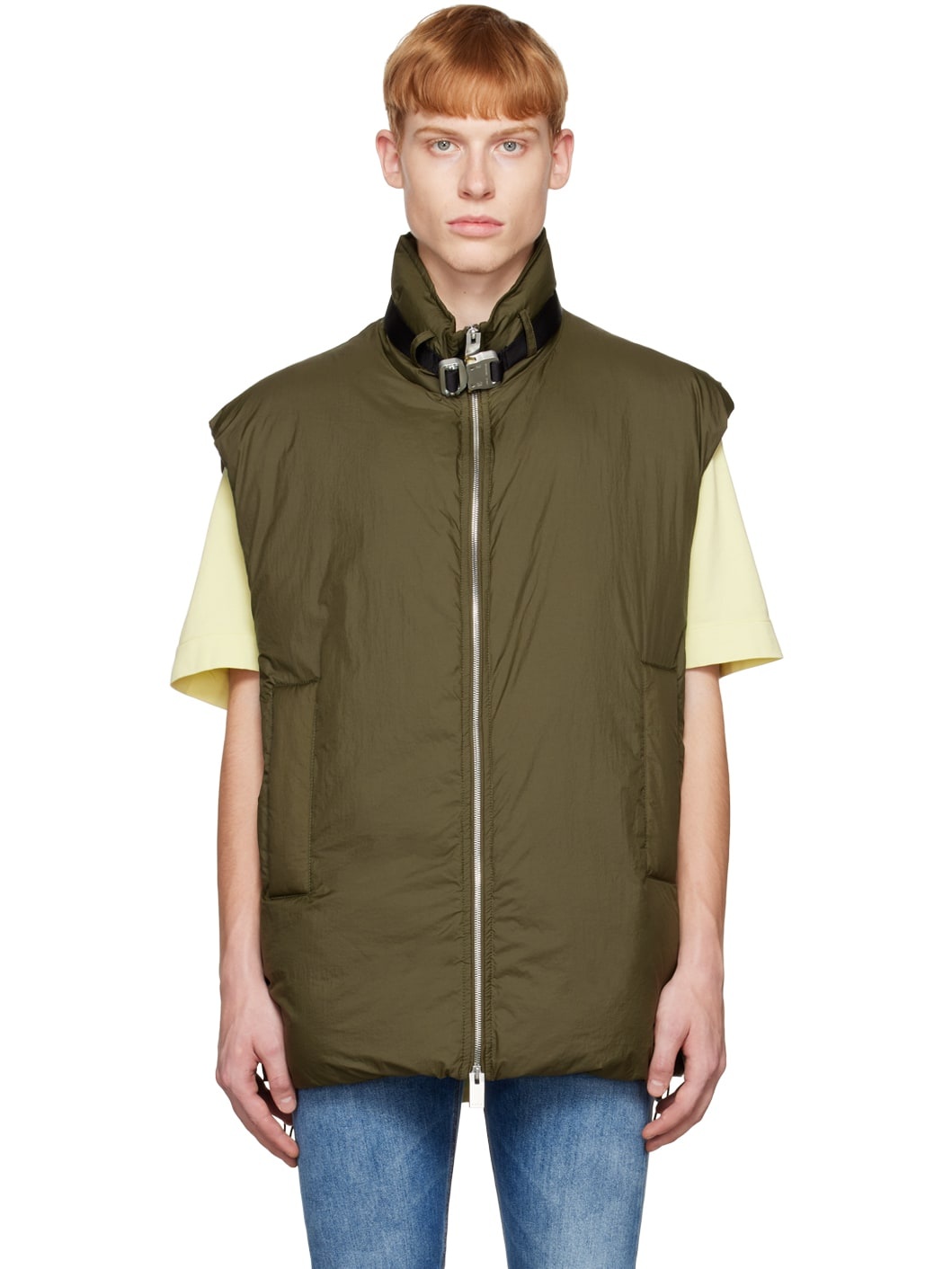 SSENSE Exclusive Khaki Buckle Vest - 1