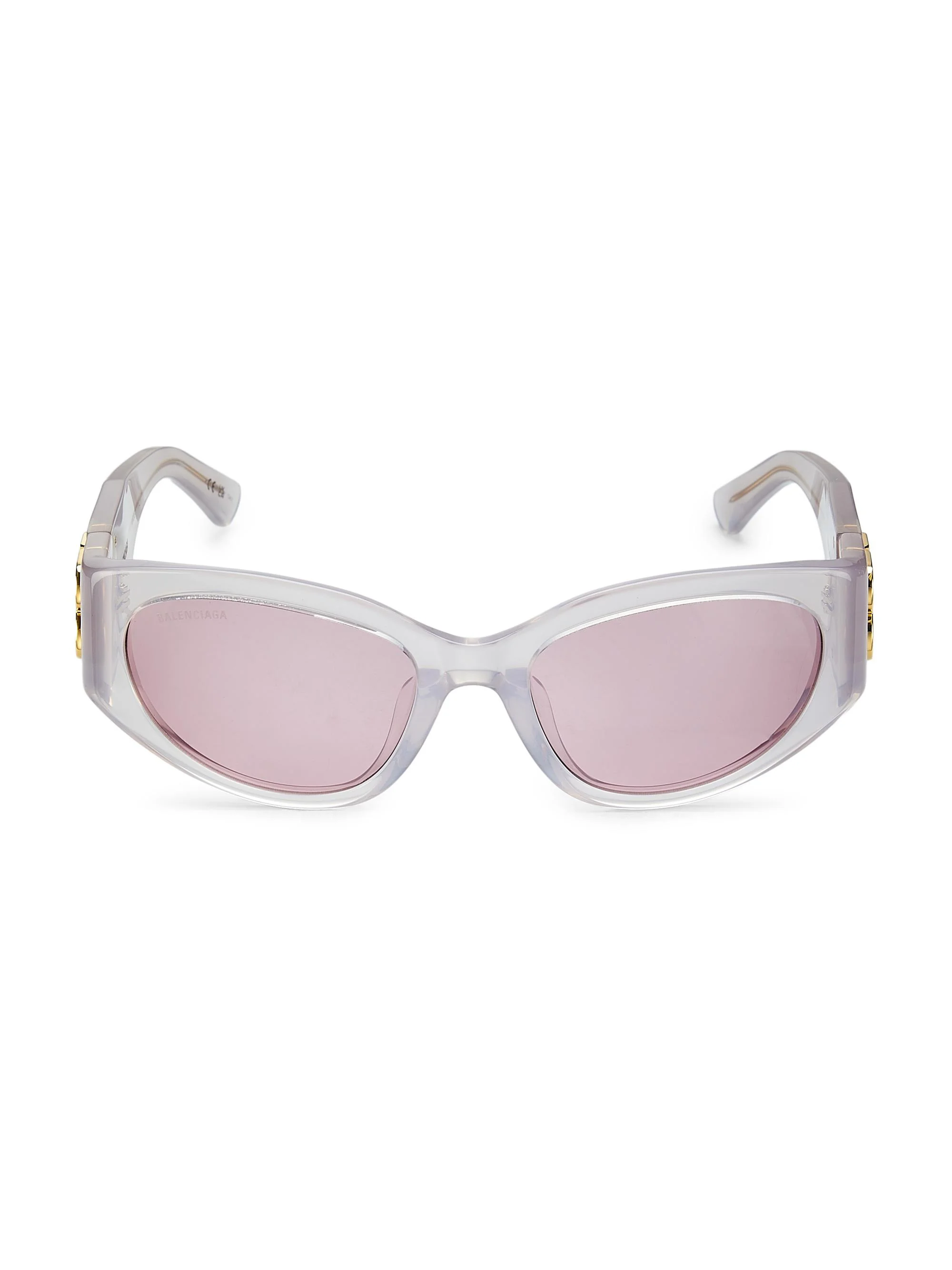 Women's Bossy 55MM Logo Oval Sunglasses - White - 1