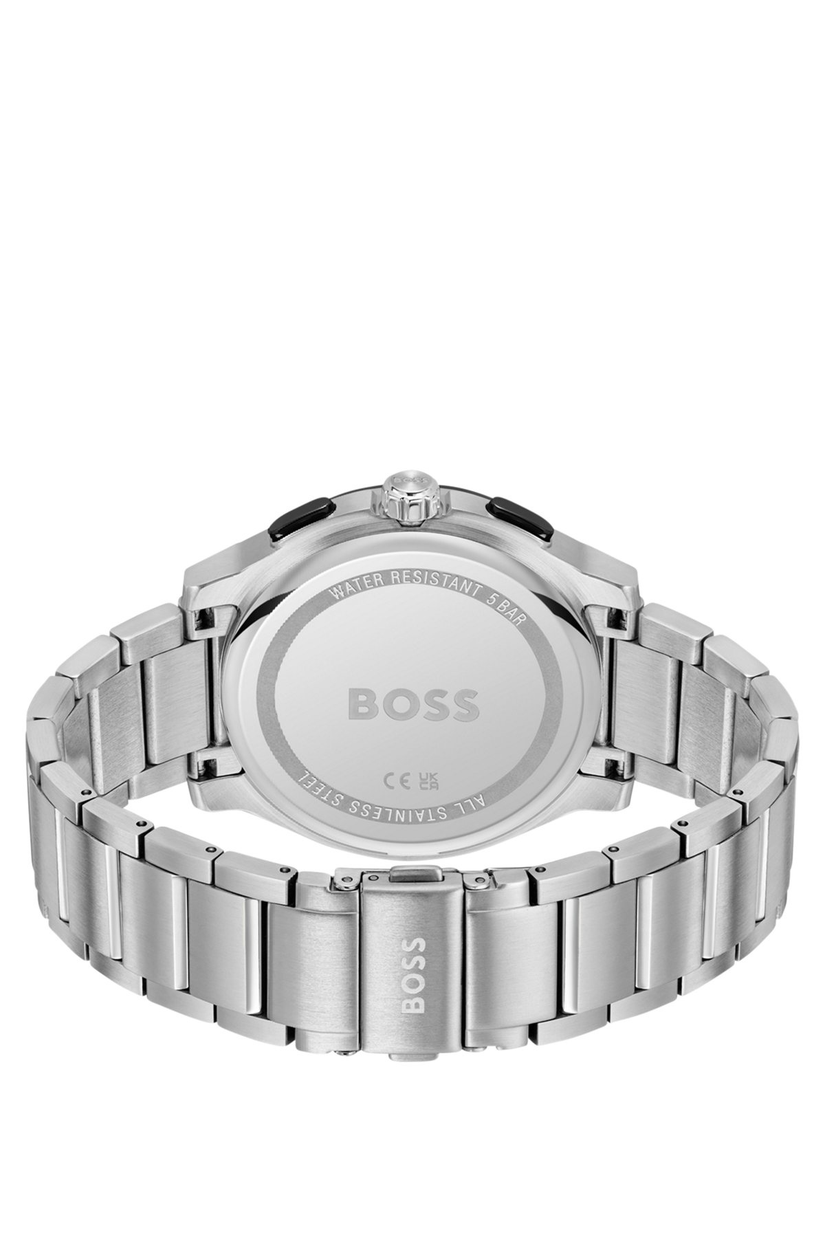 STAINLESS-STEEL CHRONOGRAPH WATCH WITH MATTE-BLUE DIAL - 3