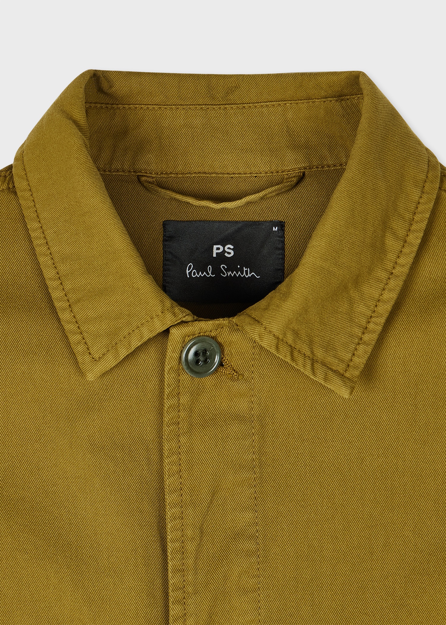 Khaki Garment-Dye 'Broad Stripe Zebra' Cotton Work Jacket - 2