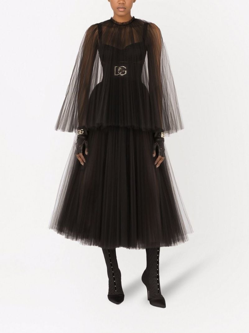 tulle midi dress - 2