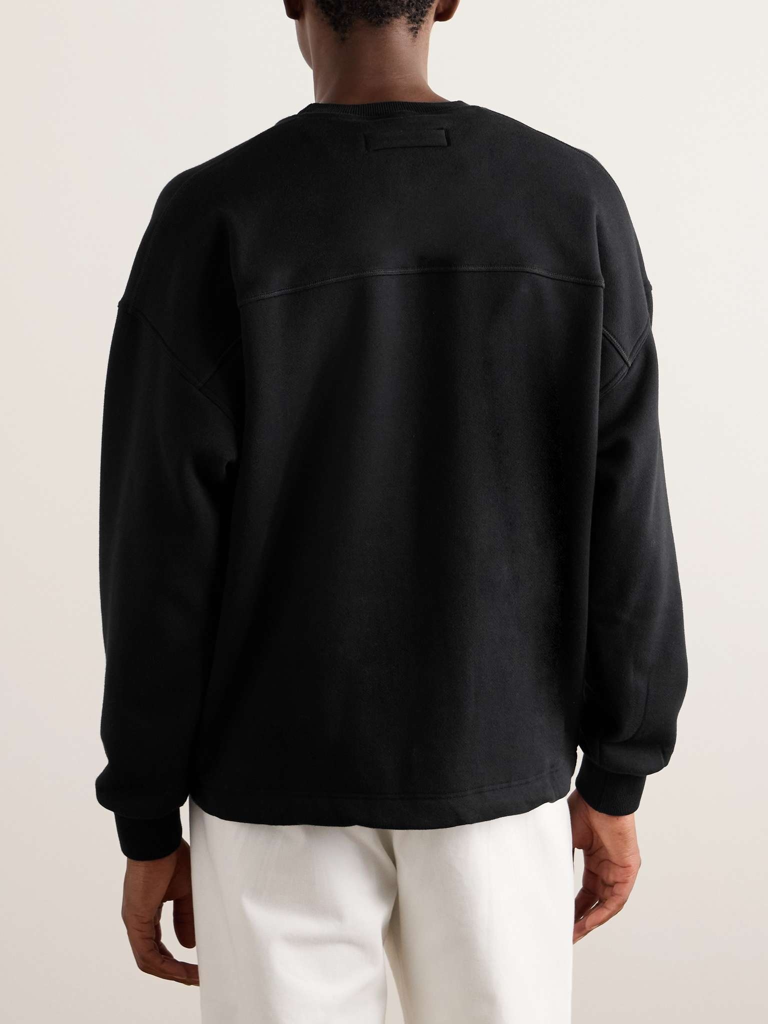 Logo-Embroidered Cotton-Blend Jersey Sweatshirt - 3