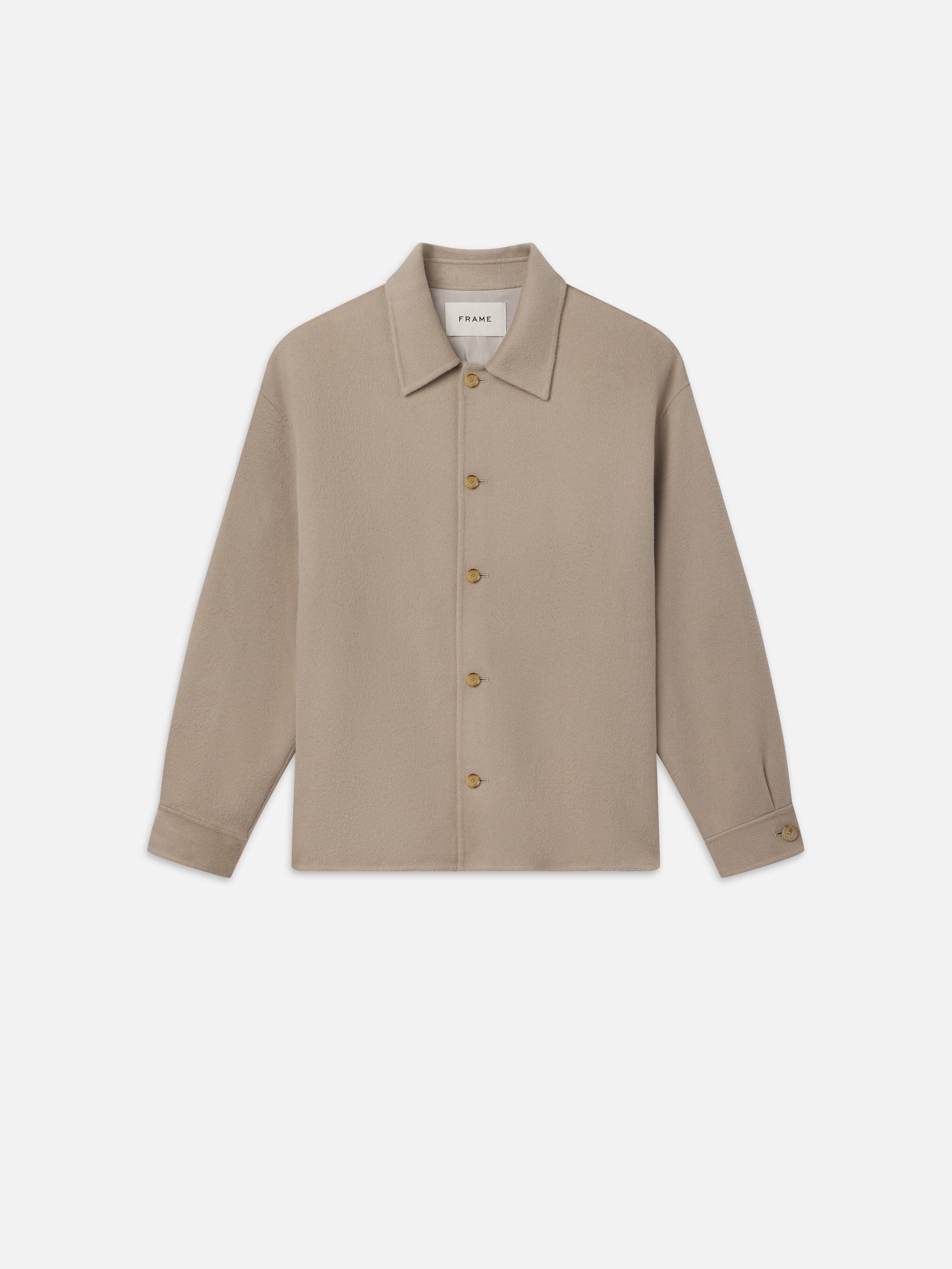 Double Face Shirt Jacket in Dove - 1