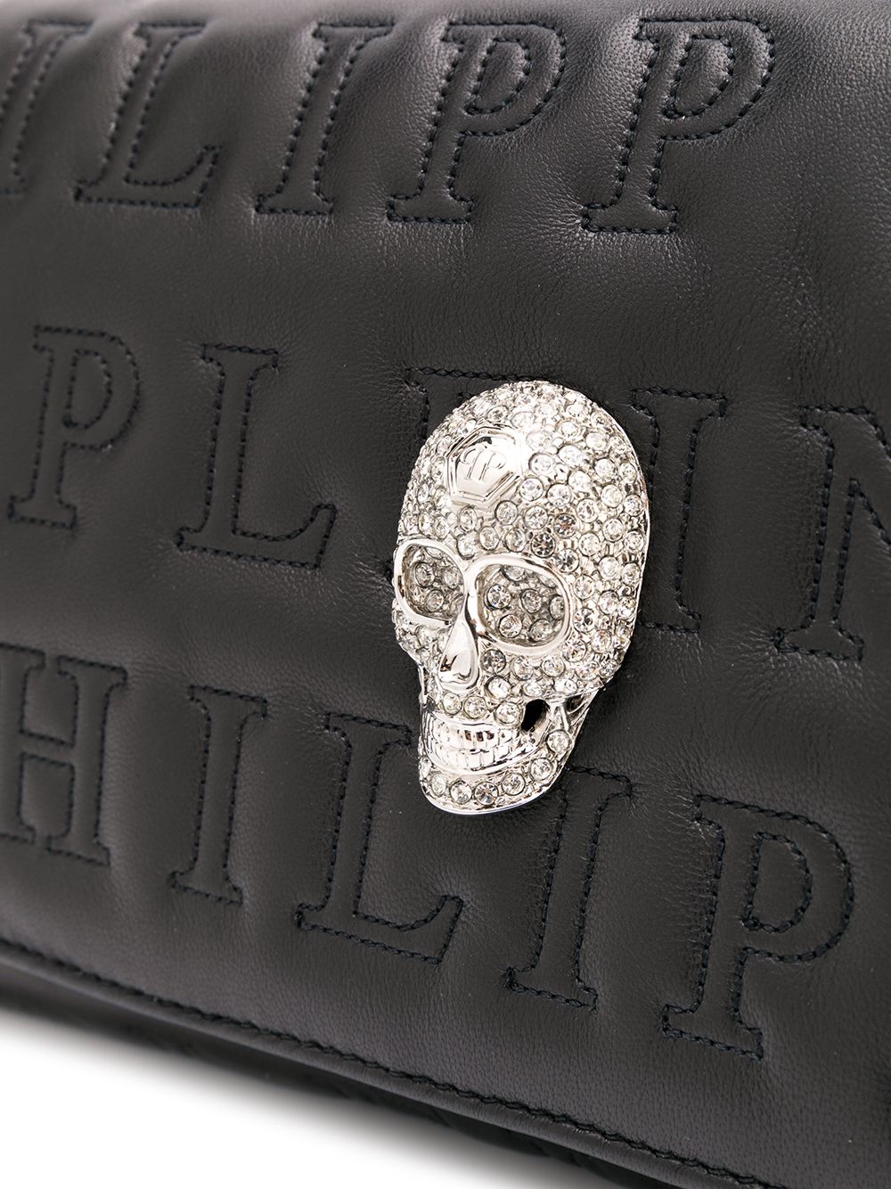 Skull crystal shoulder bag - 4