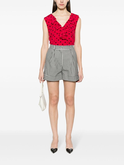 Moschino gingham-check tailored shorts outlook