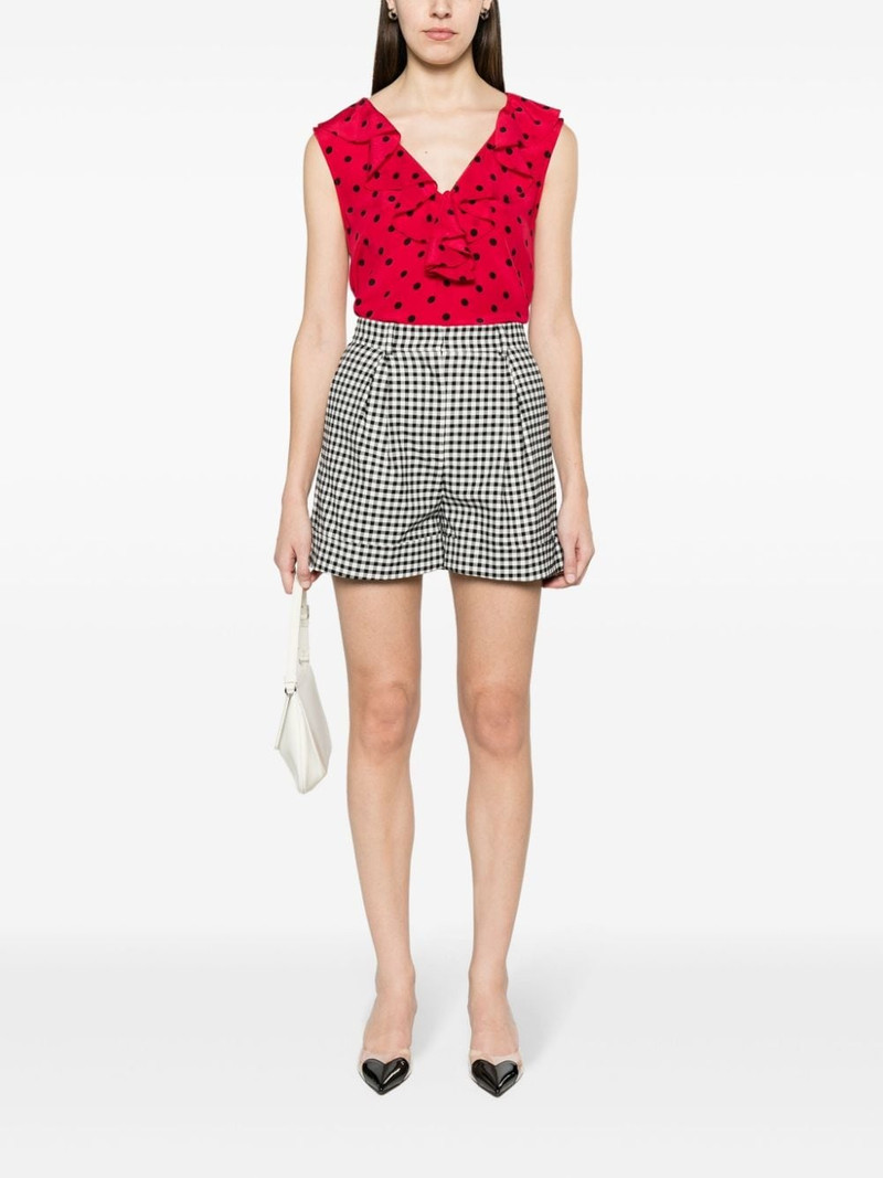 Moschino gingham-check tailored shorts outlook