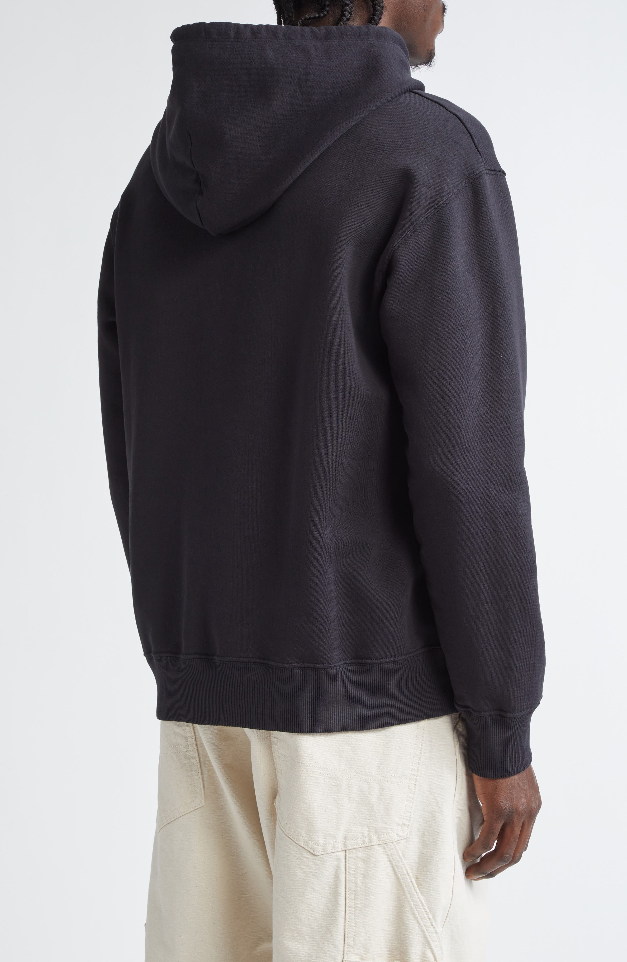 MM6 Maison Margiela Numeric Logo Patch Hoodie in Washed Black at Nordstrom - 2