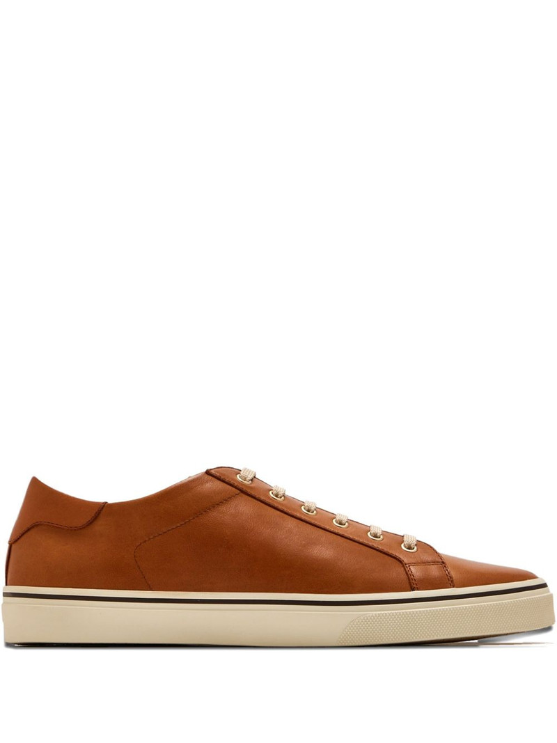 leather lace-up sneakers 1