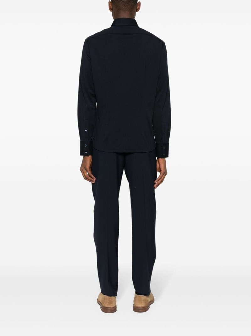 spread-collar cotton shirt 4