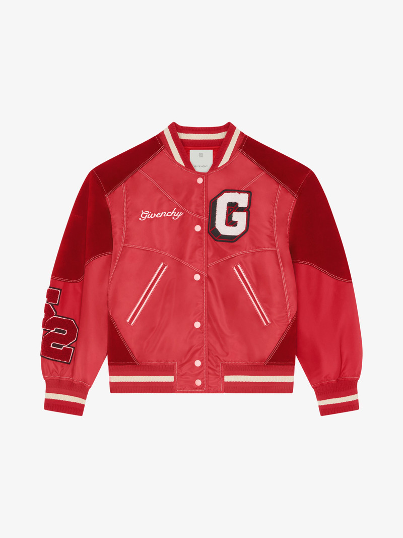 GIVENCHY COLLEGE BI-MATERIAL VARSITY JACKET 1
