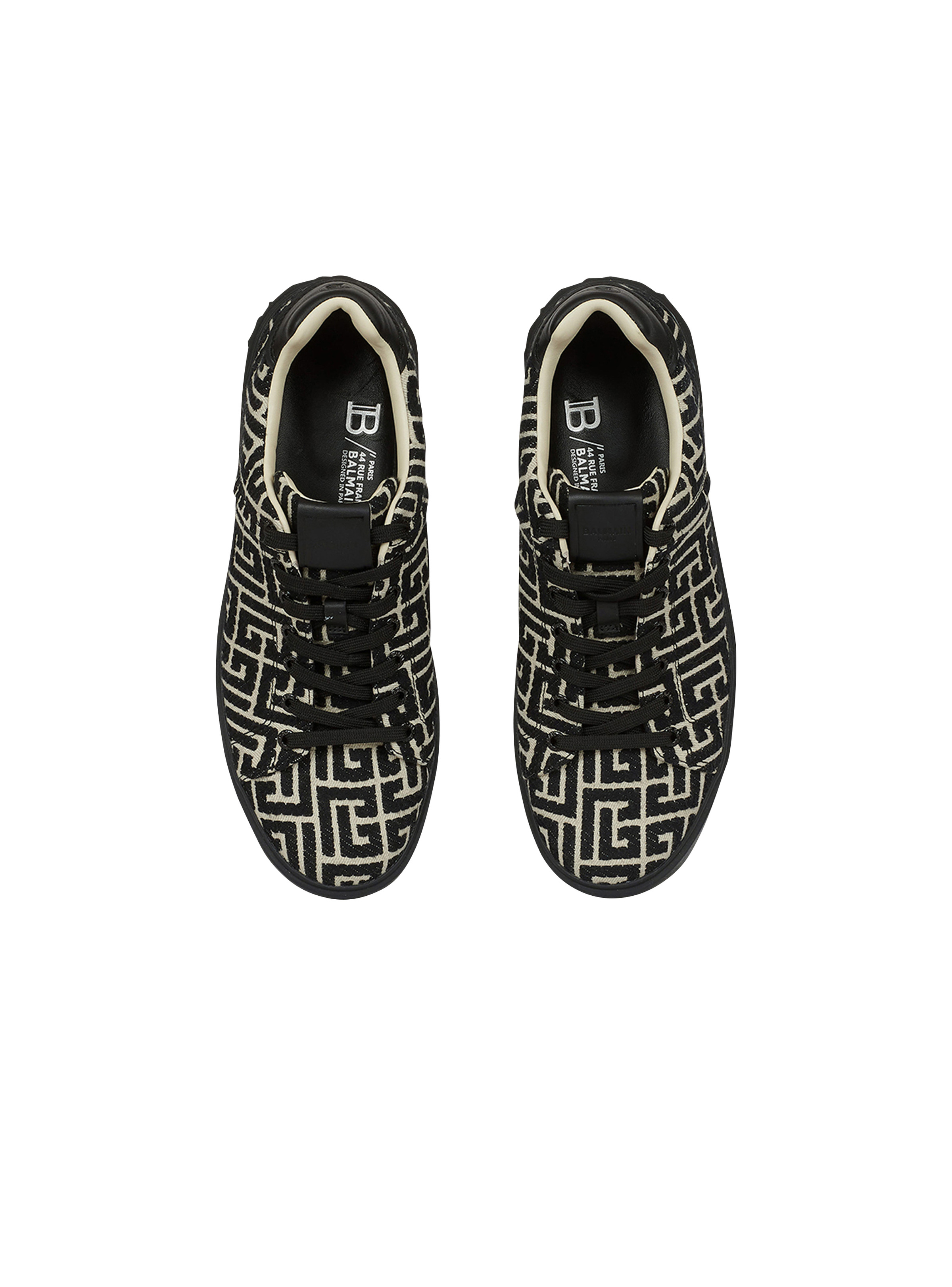 Monogram jacquard B-Court sneakers - 3