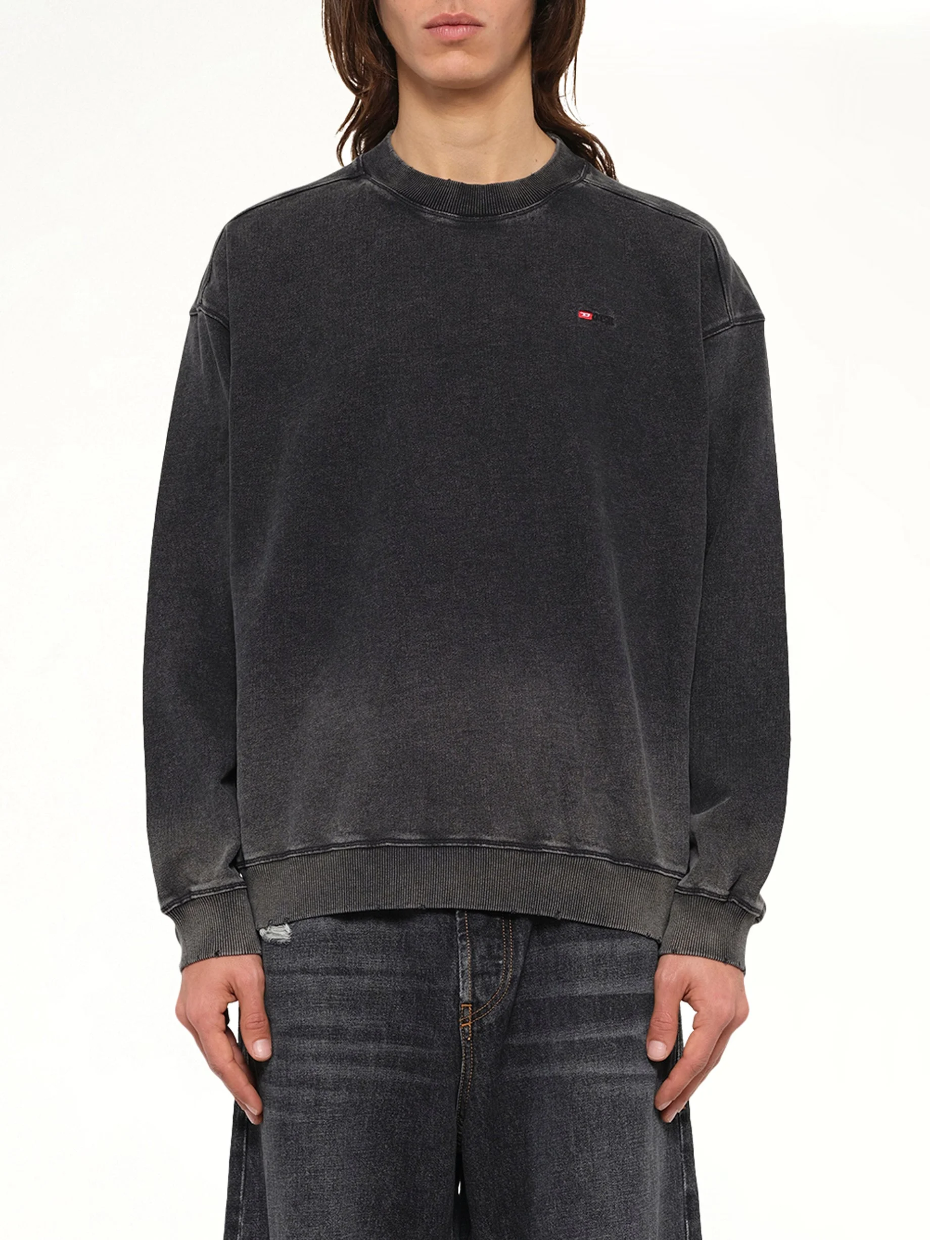 S-CROX Sweatshirt in Washed Black - 1