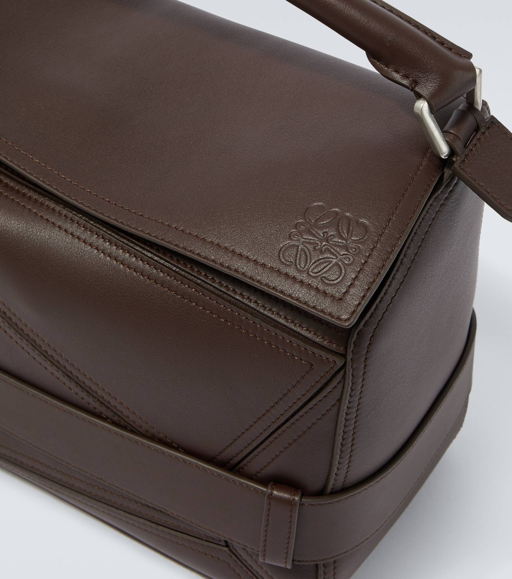 Puzzle Biker Large leather tote bag - 6