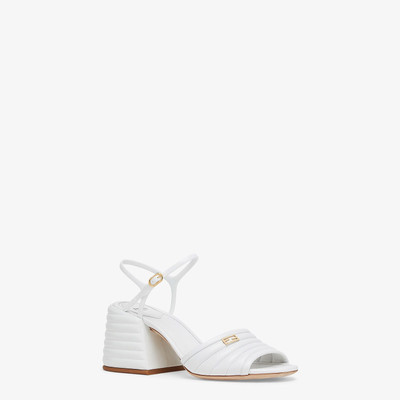 FENDI White leather Promenades outlook