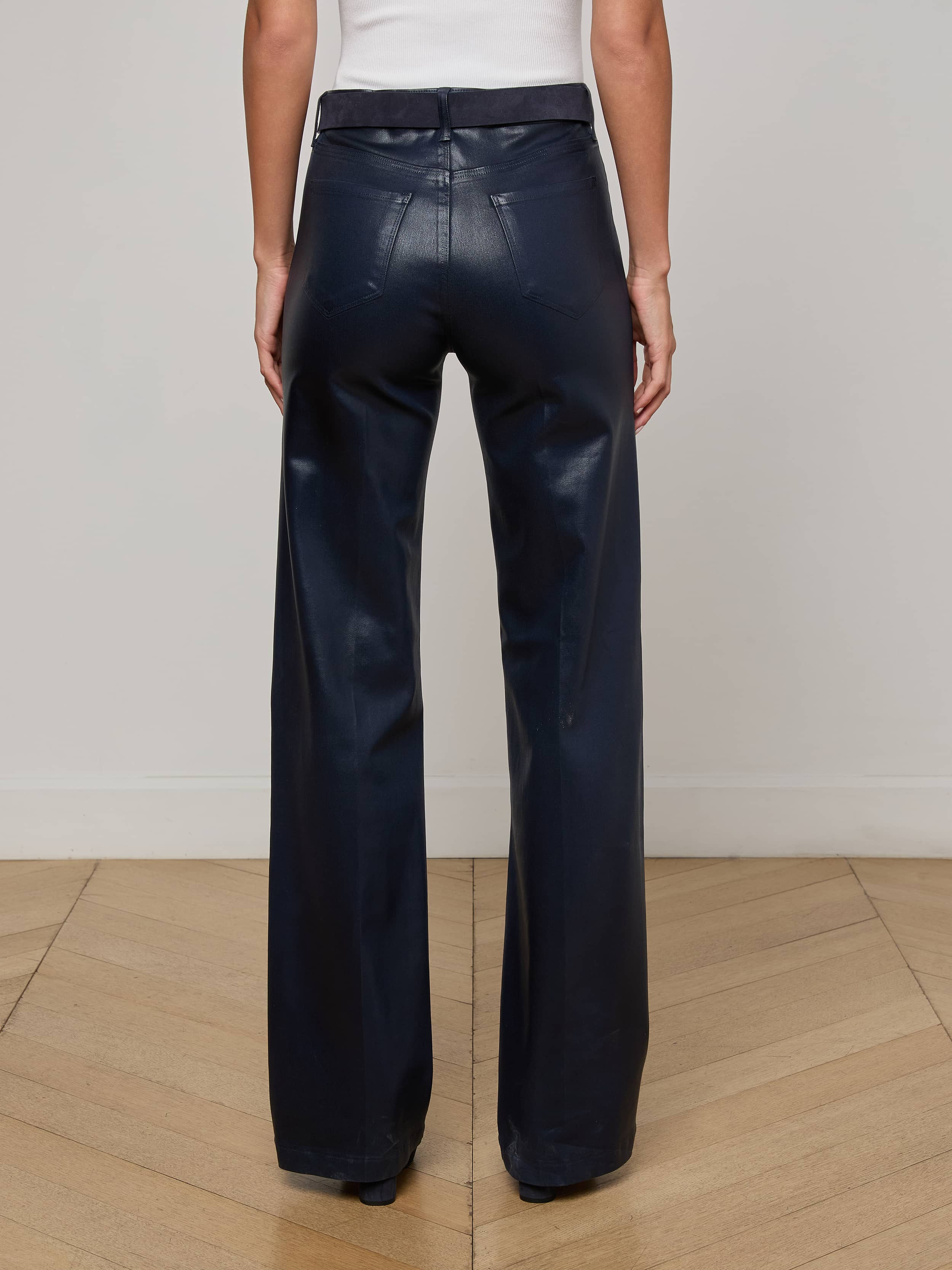 Clayton Coated Wide-Leg Jean - 6