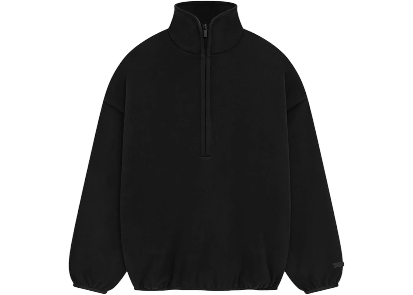 Fear of God Essentials Brushed Half Zip Pullover Black - 1
