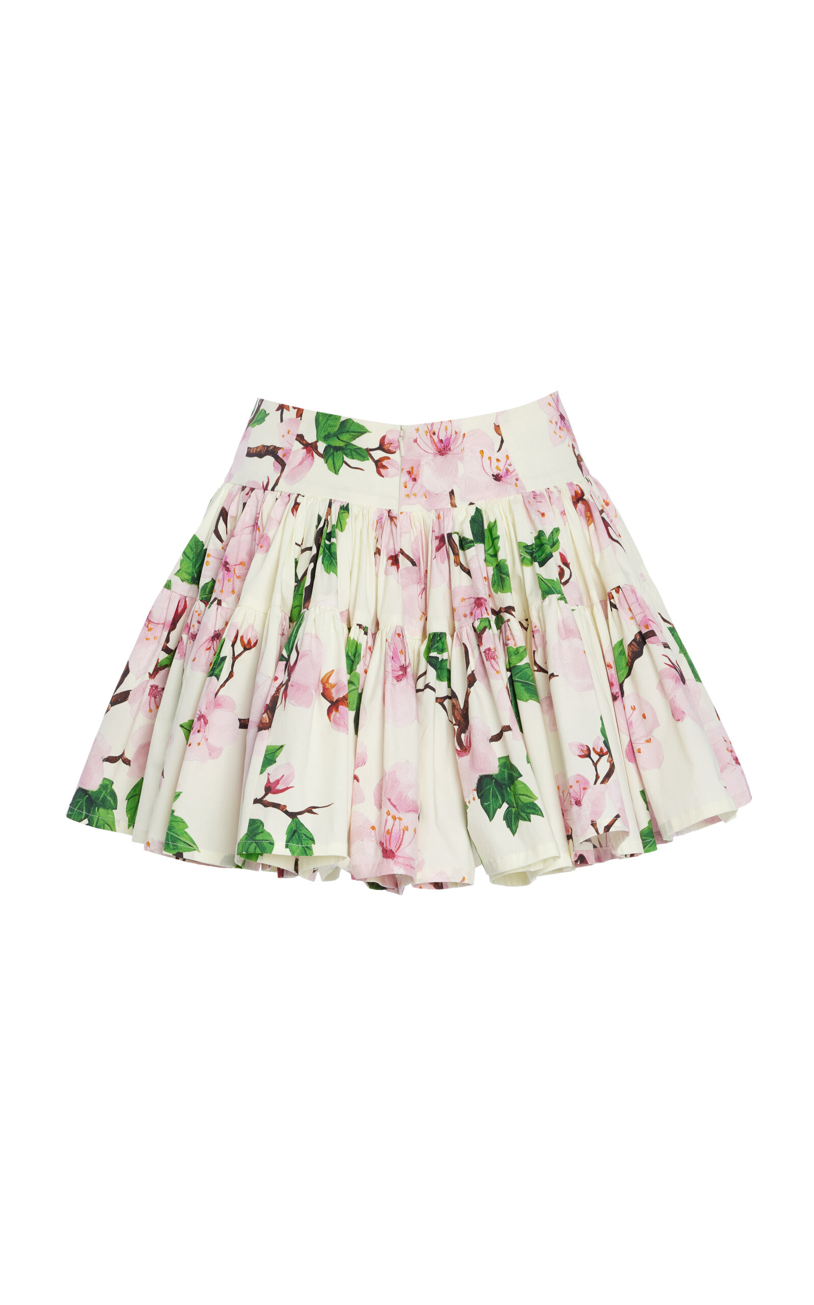Cotton Poplin Mini Skirt off-white - 5