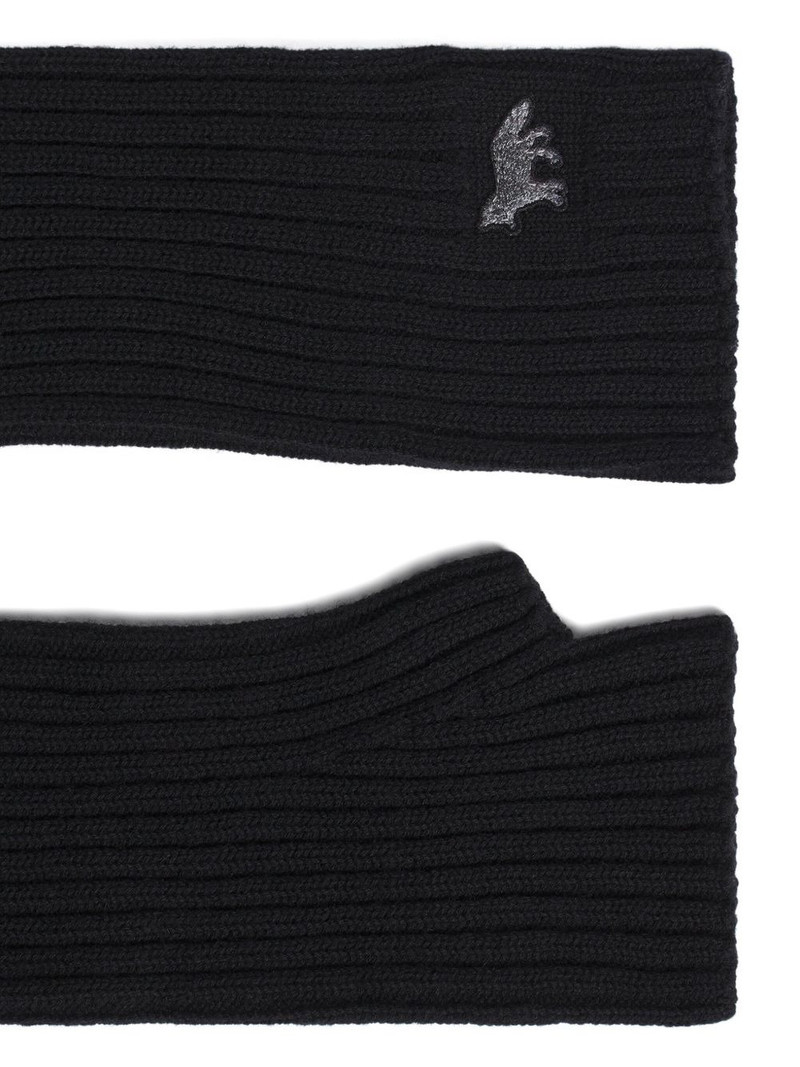 Maison Kitsuné Baby Fox ribbed mittens outlook