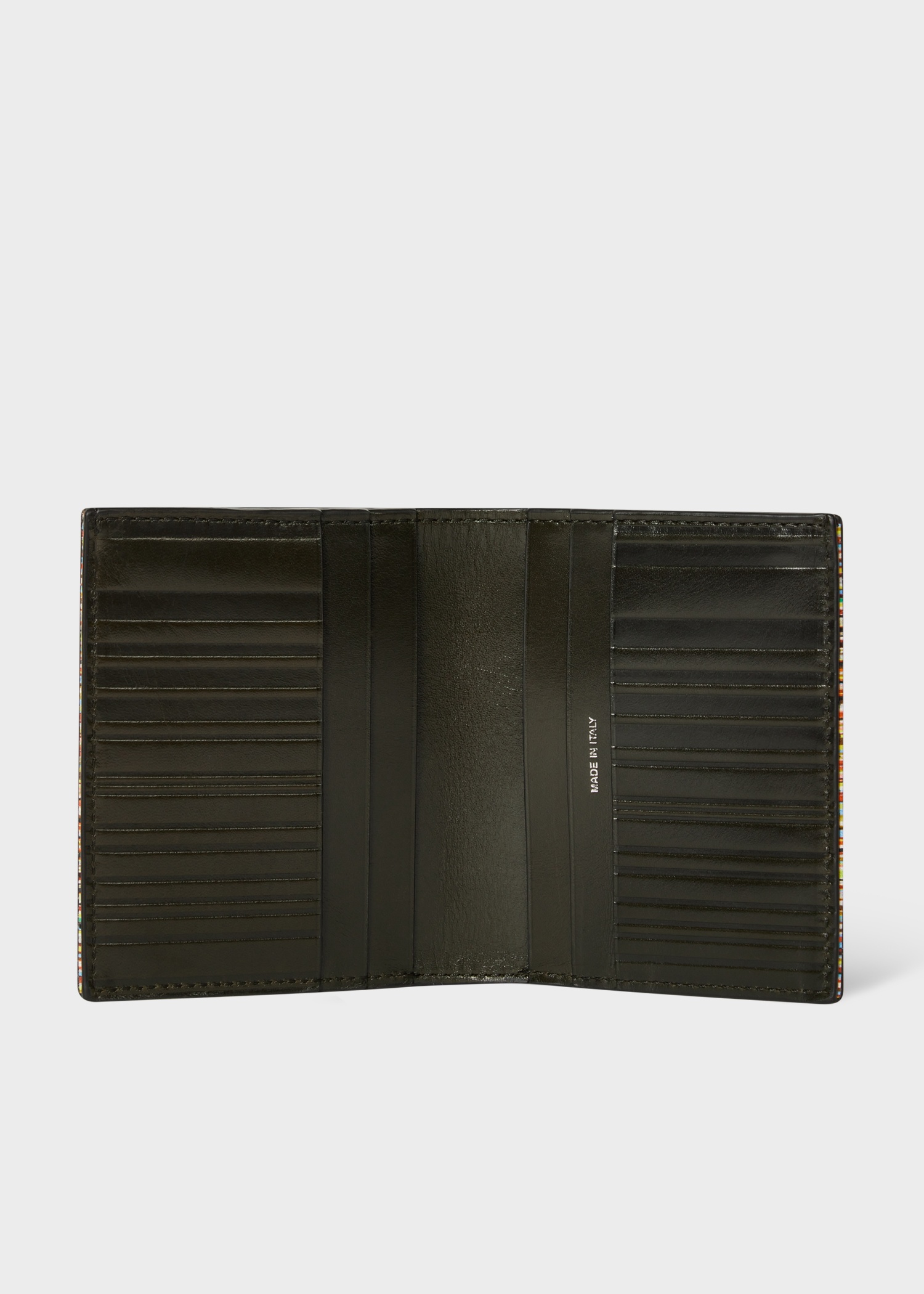 Dark Green Leather Compact Billfold Wallet - 2