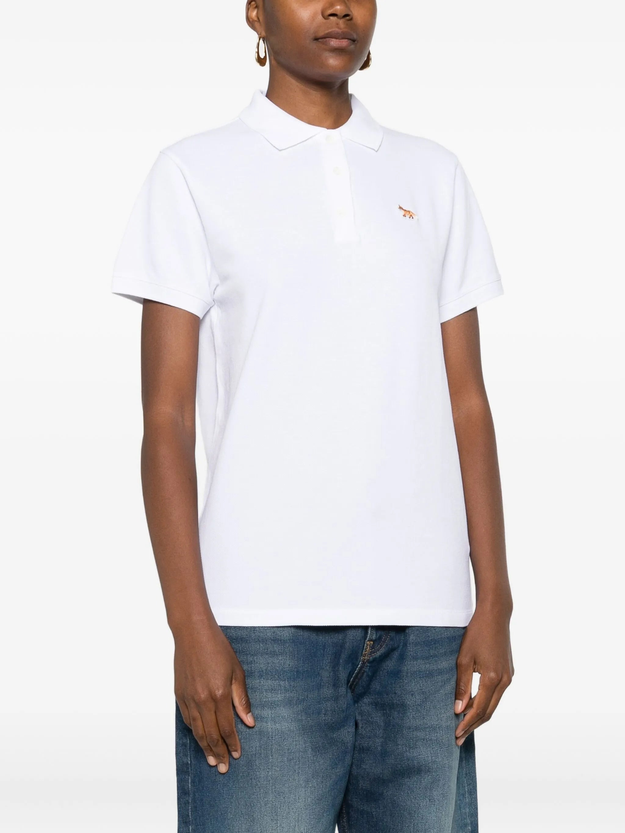 Maison Kitsuné Fox-embroidered Polo Shirt - 3