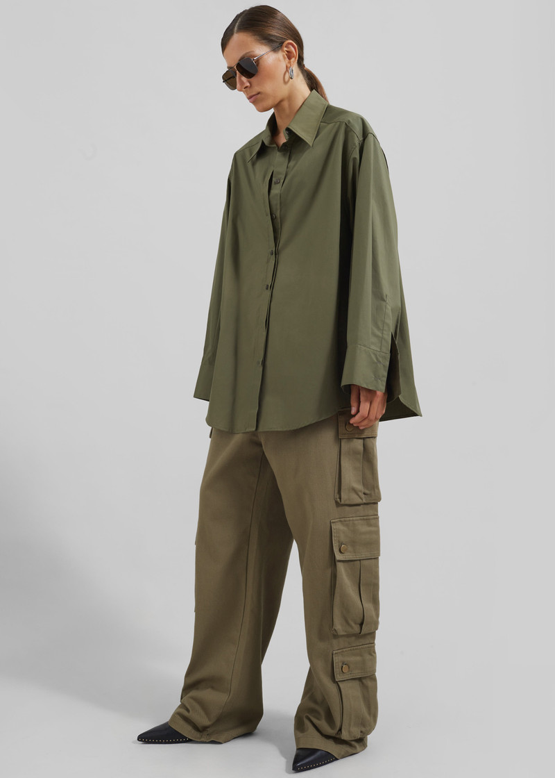 Prato Button Up Shirt - Khaki 5