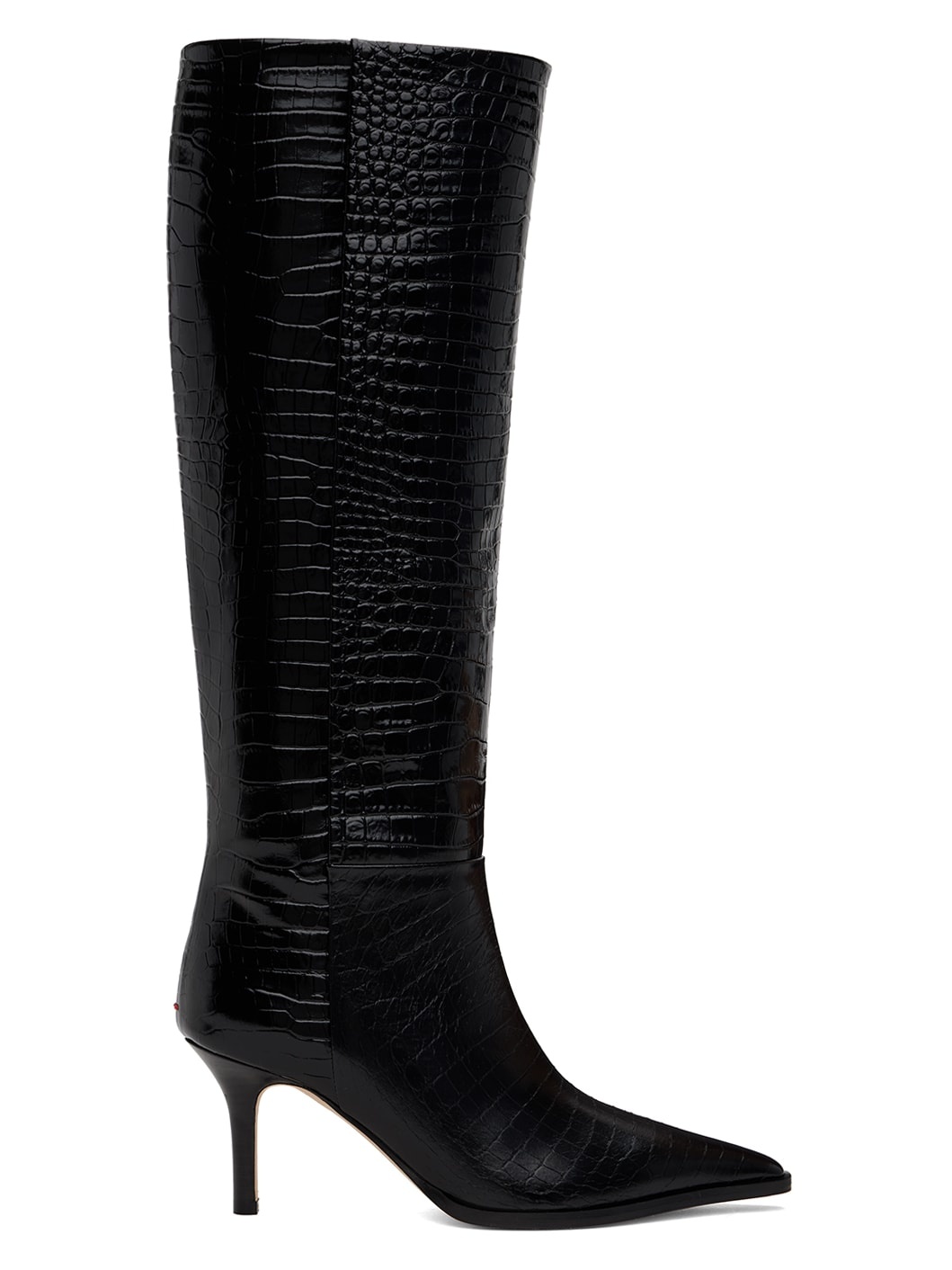 Black Tula Leather Tall Boots - 1