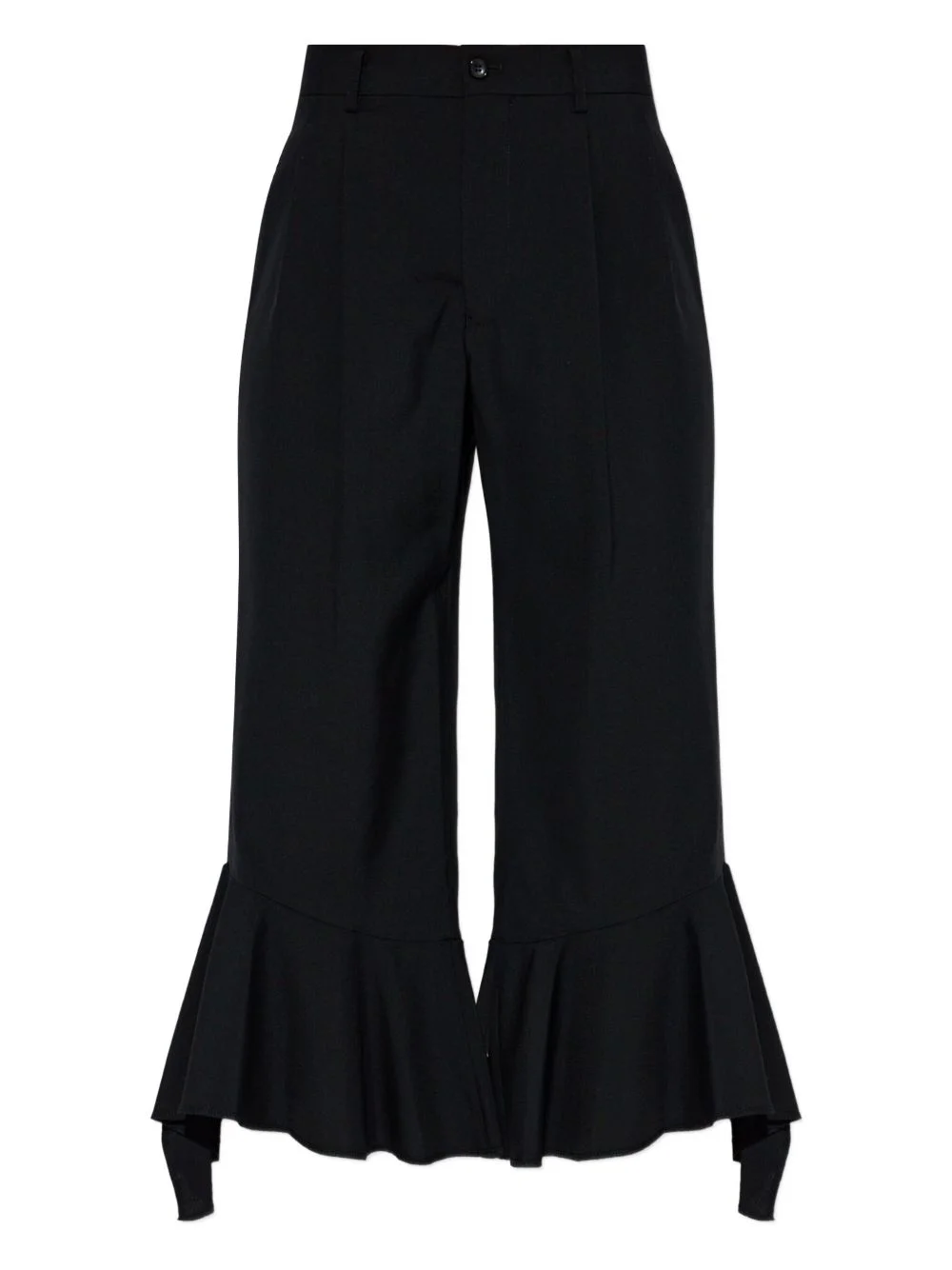 ruffled-hem trousers - 1