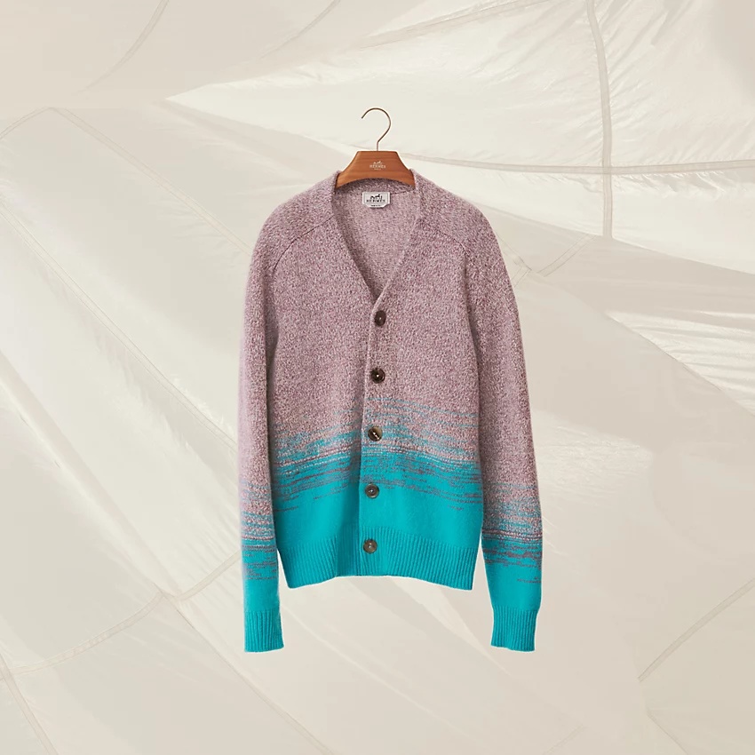 "Mouline ombre" buttoned cardigan - 5