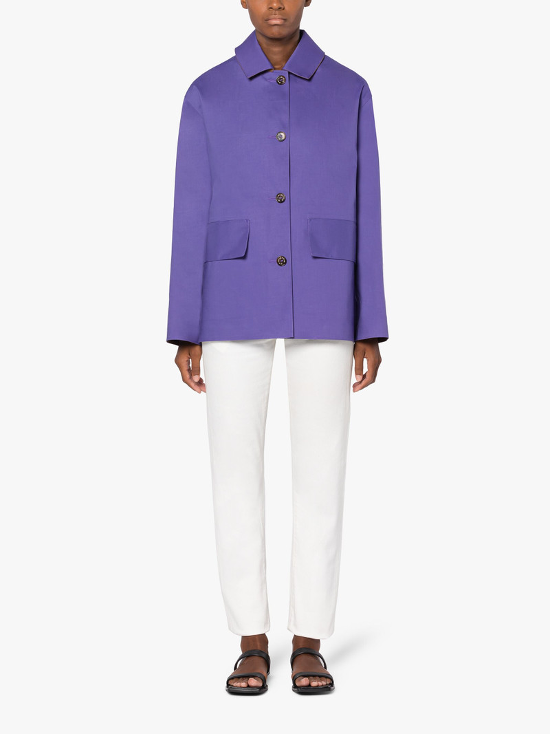 ZINNIA PURPLE BONDED COTTON JACKET 3