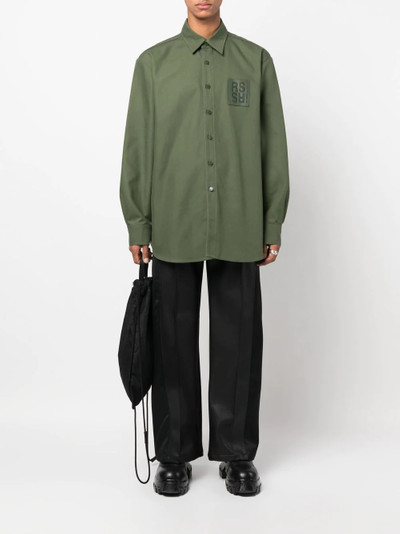 Raf Simons logo-patch shirt outlook