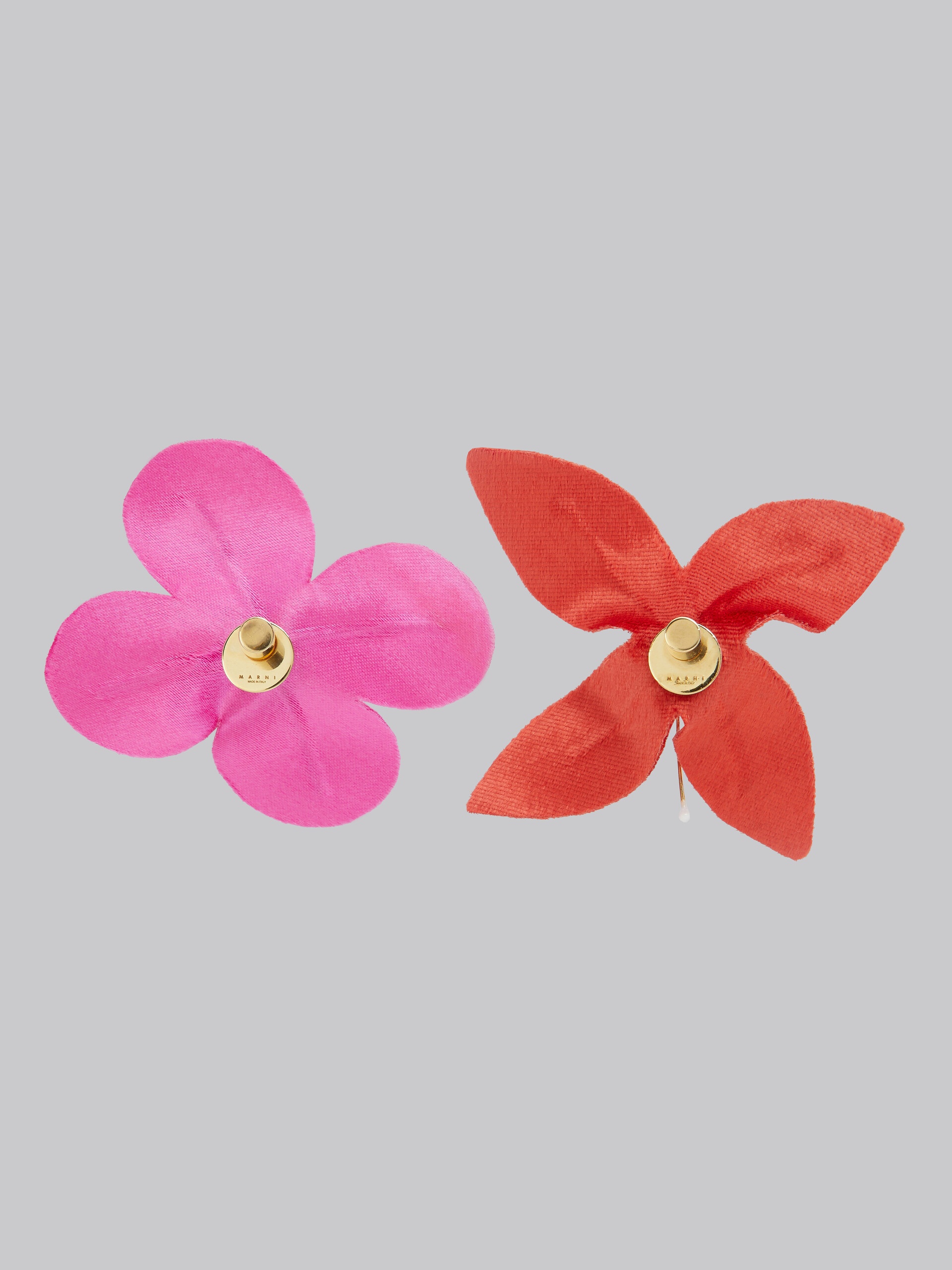 OVERSIZED FABRIC FLOWER STUD EARRINGS - 3