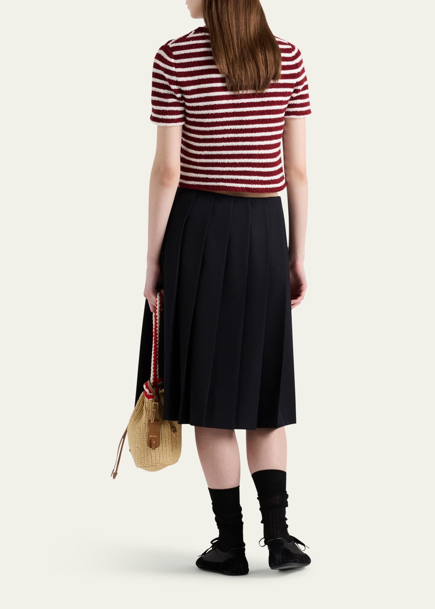 Striped Knit Cropped Top - 3