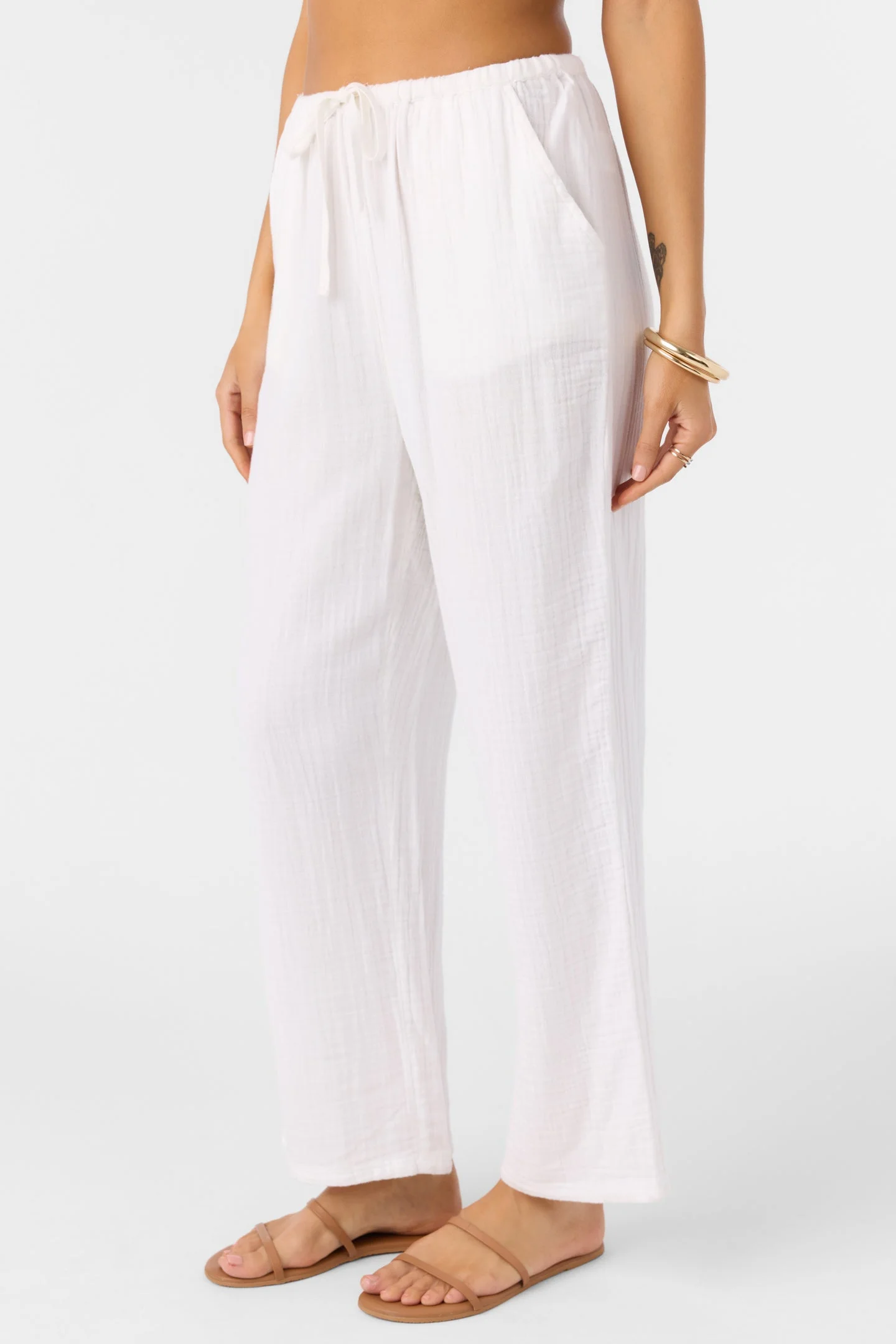 Brenda Crinkle Double Gauze Beach Pants - 1