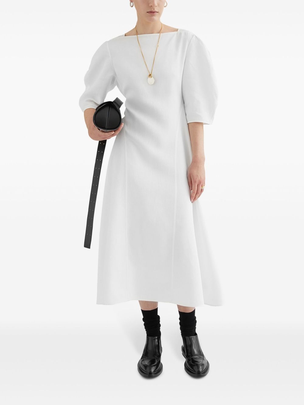 puff-sleeves dress - 2