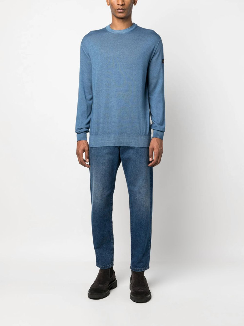 Paul & Shark logo-patch fine-knit jumper outlook