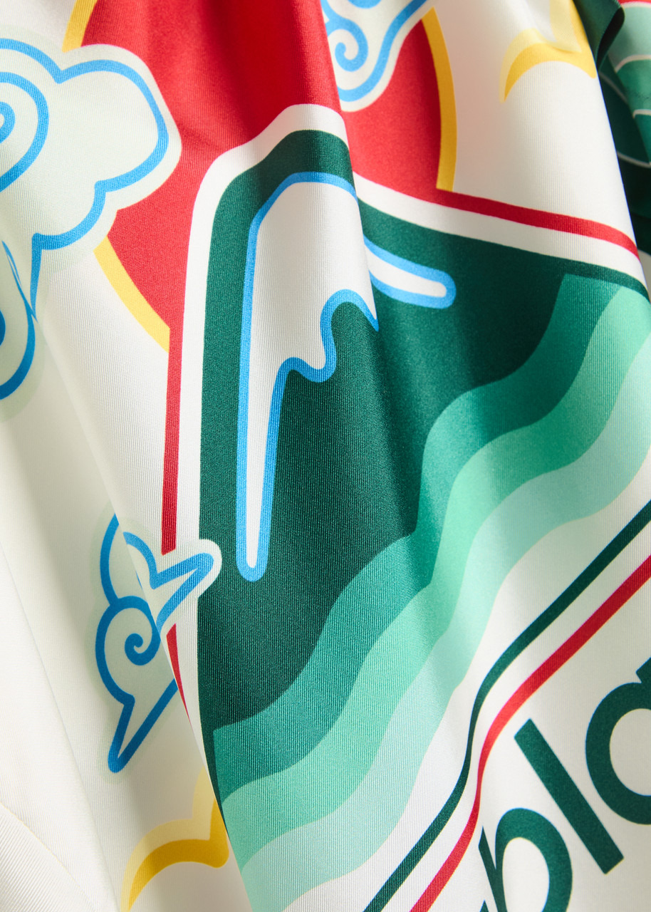 Casablanca Montagne Ondulee Printed Silk-twill Shirt - 5