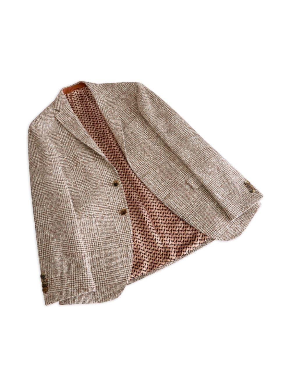 plaid-check pattern blazer - 7