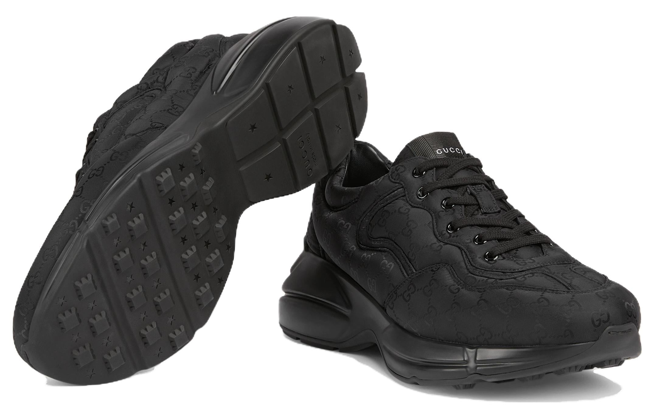 Gucci Rhyton Sneakers 'Black Monogram Nylon' 757862-UUY00-1000 - 5